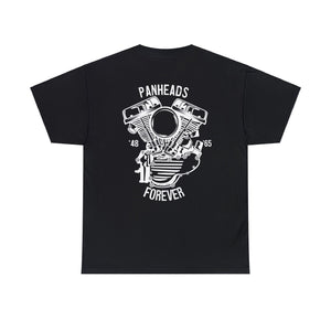 Panheads Forever Back Design Heavy Cotton Tee