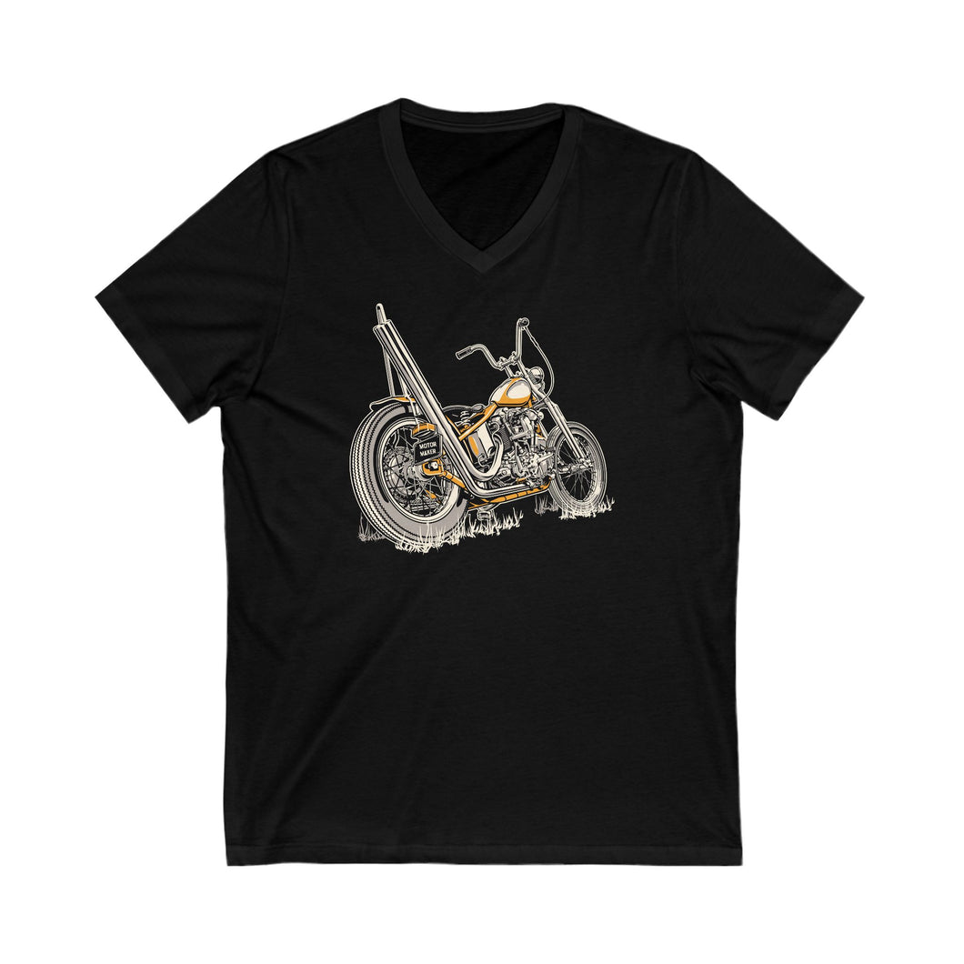 Knucklehead Chopper Unisex Jersey Short Sleeve V-Neck Tee