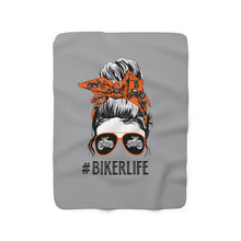 Load image into Gallery viewer, Biker Life Sherpa Fleece Blanket