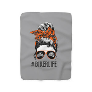 Biker Life Sherpa Fleece Blanket