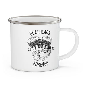 Flatheads Forever Enamel Camping Mug