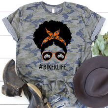 Load image into Gallery viewer, Biker Life Afro Tee