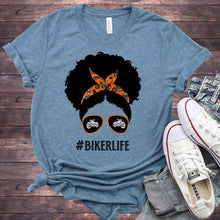 Load image into Gallery viewer, Biker Life Afro Tee