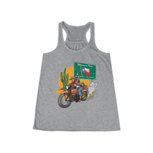 Load image into Gallery viewer, Women&#39;s Flowy Racerback Tank Motorcycle Cowboy
