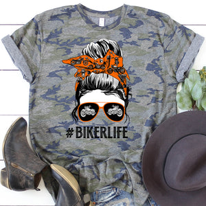 Biker Life Messy Bun Tee