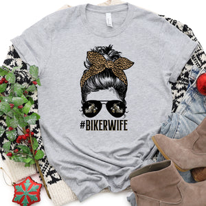 Biker Wife Messy Bun Tee