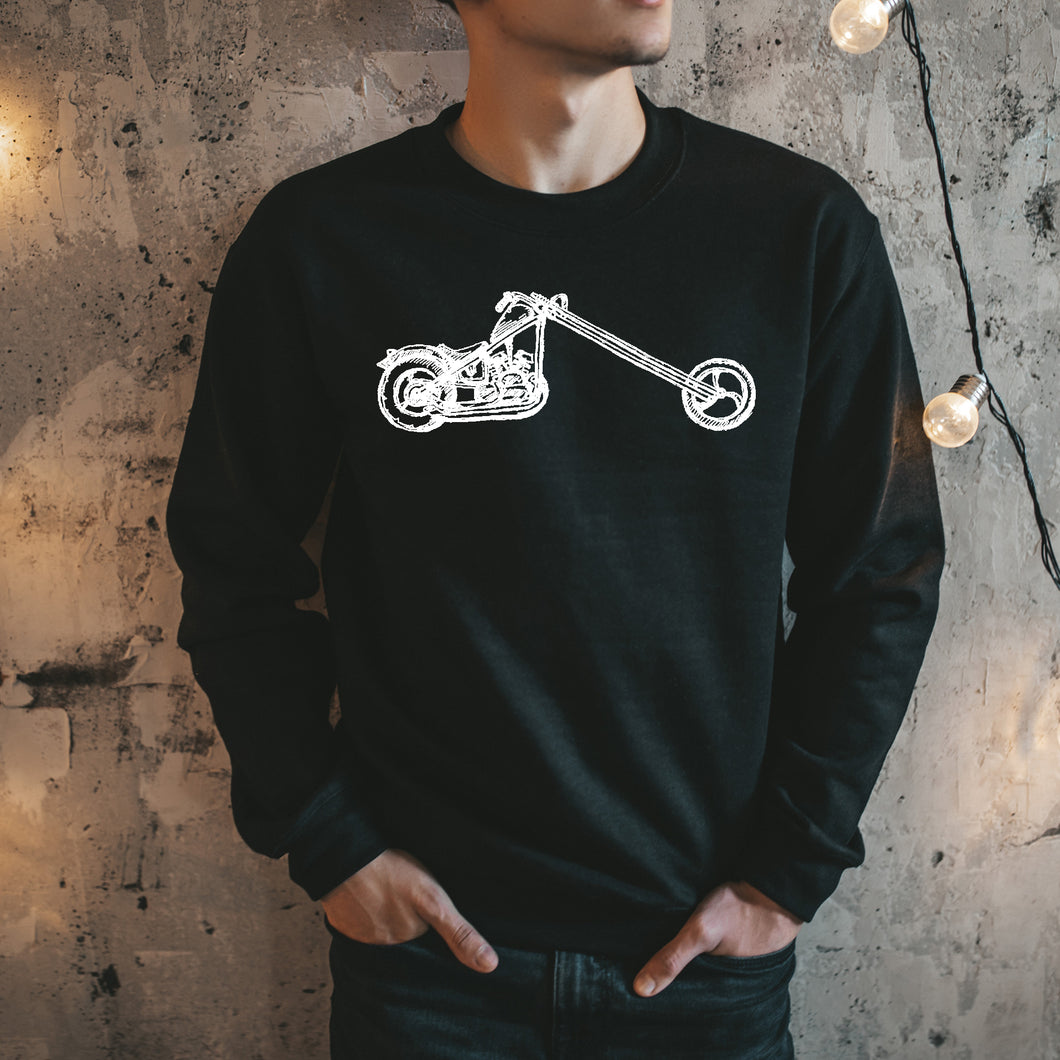 Hand Drawn Chopper Crew Neck Sweater