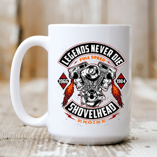 Legends Never Die Shovelhead Mug 15oz