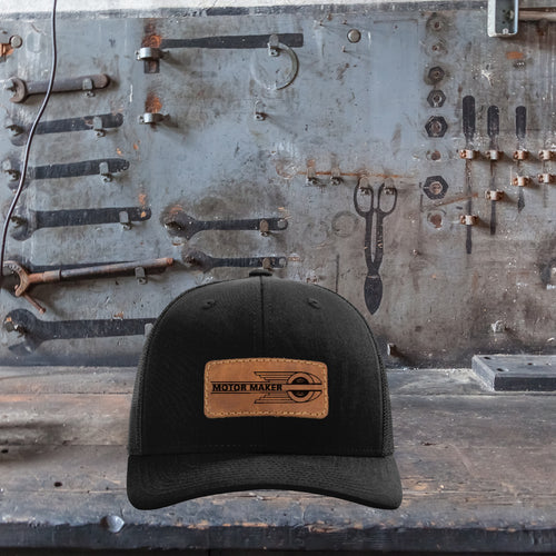 Motor Maker Speedball Leather Patch Hat