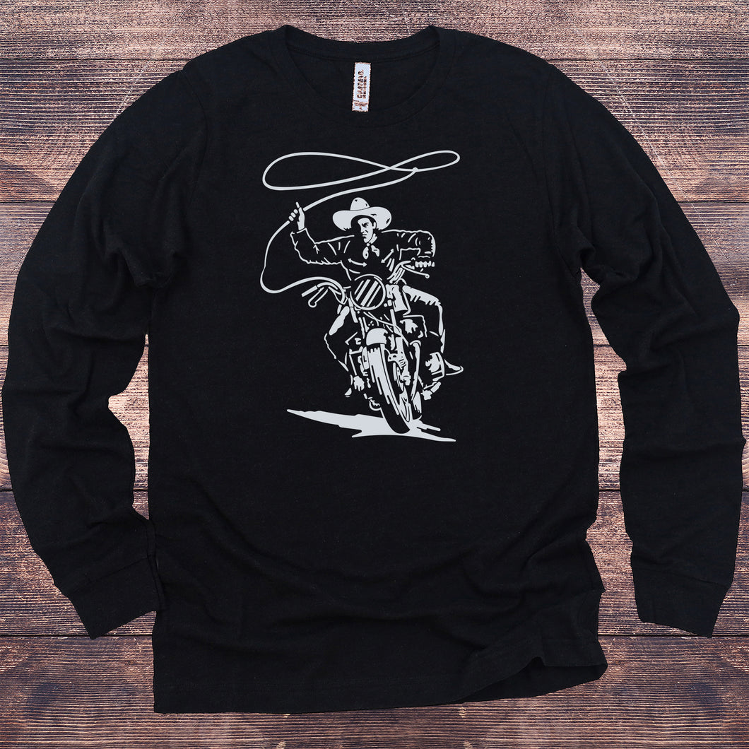 Motorcycle Cowboy Long Sleeve