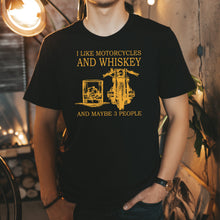 Load image into Gallery viewer, Motorcycles and Whiskey Tee