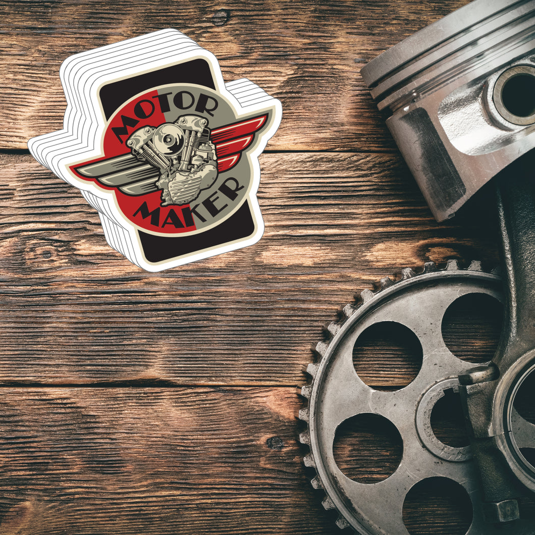 Motor Maker Knucklehead Sticker