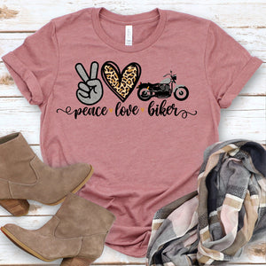 Peace Love Biker Tee