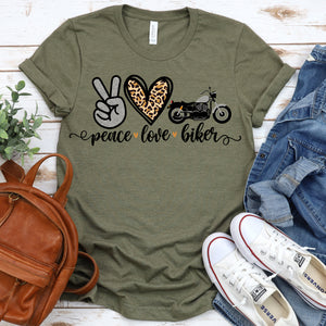 Peace Love Biker Tee