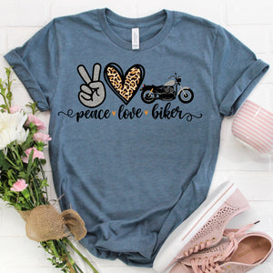 Peace Love Biker Tee