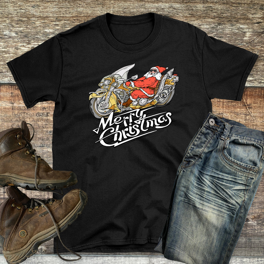 Santa Riding Retro Tee