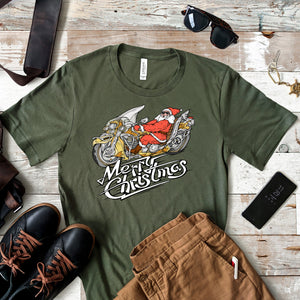 Santa Riding Retro Tee