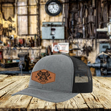 Load image into Gallery viewer, Skull &amp; Pistons Leather Patch Hat