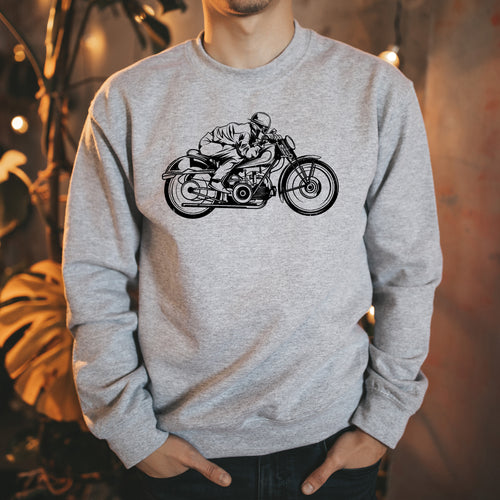 Moto Racer Crew Neck Sweater