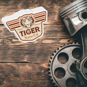 Tiger Motor Oil Sticker