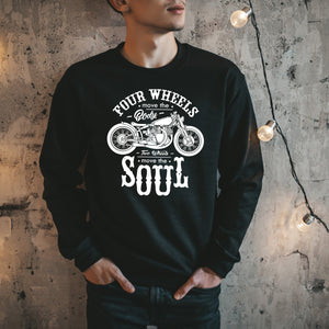 Two Wheels Move the Soul Crew Neck Sweater