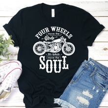 Load image into Gallery viewer, Two Wheels Move the Soul Tee