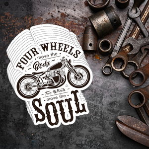 Two Wheels Move The Soul Sticker