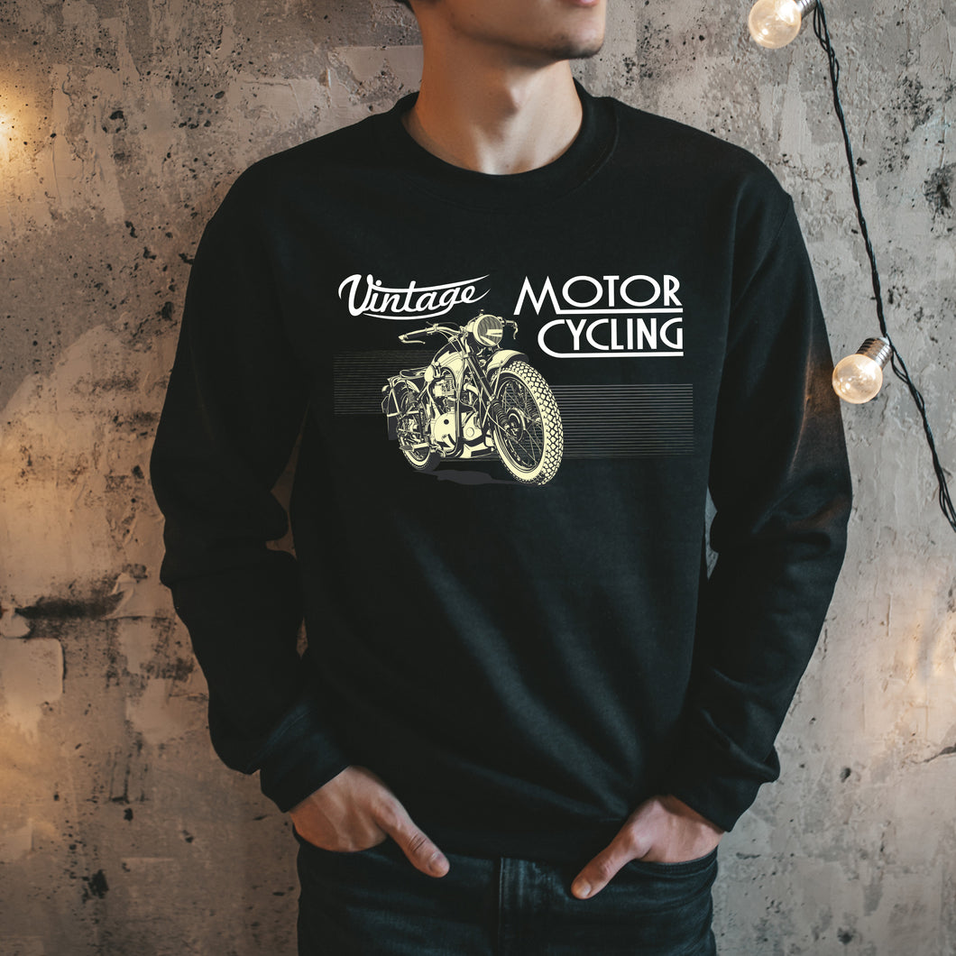 Vintage Motorcycling Crew Neck Sweater